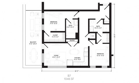 floor plan of the upper level of the house